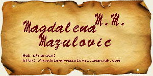 Magdalena Mazulović vizit kartica